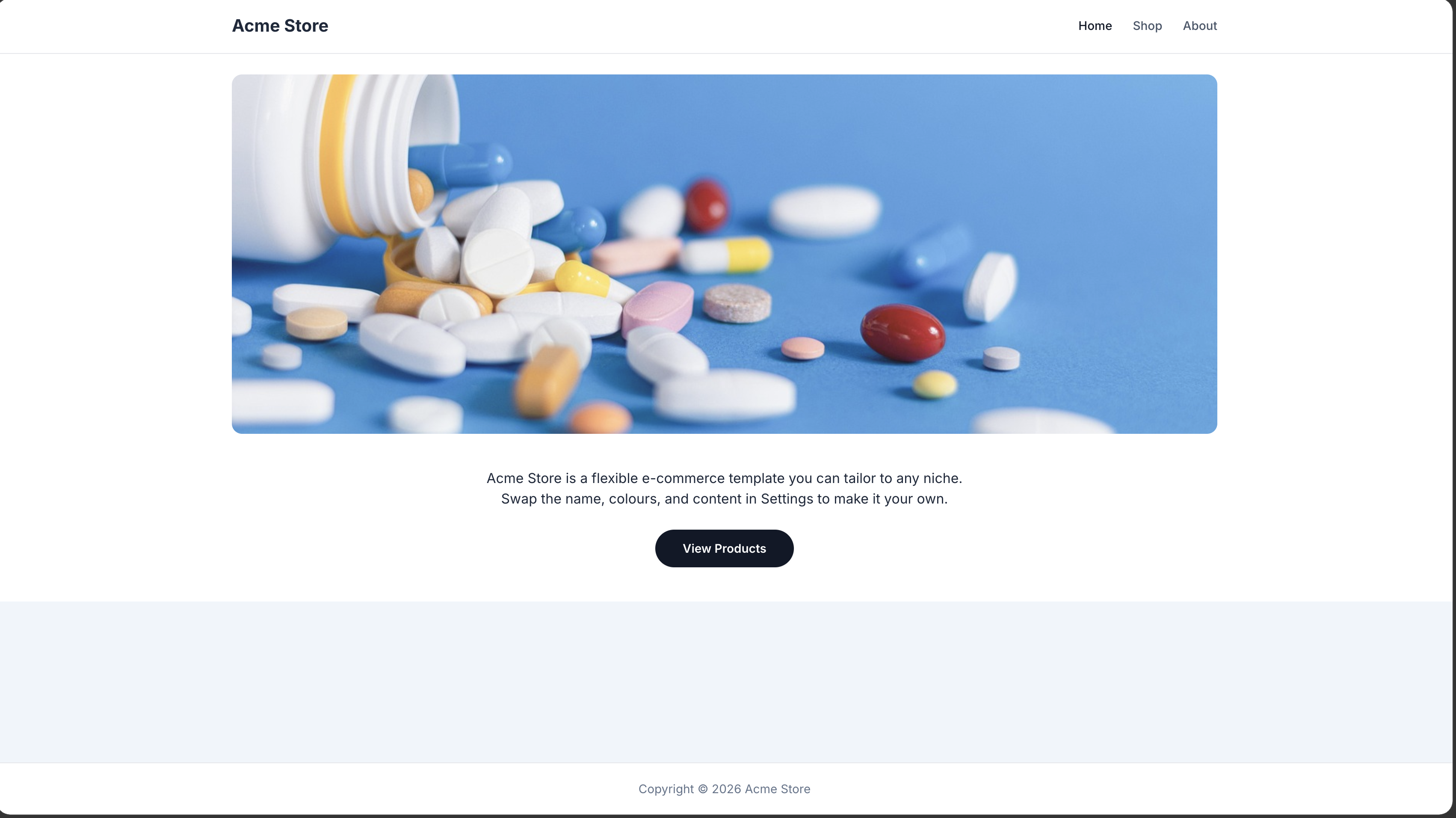 Acme Store script preview