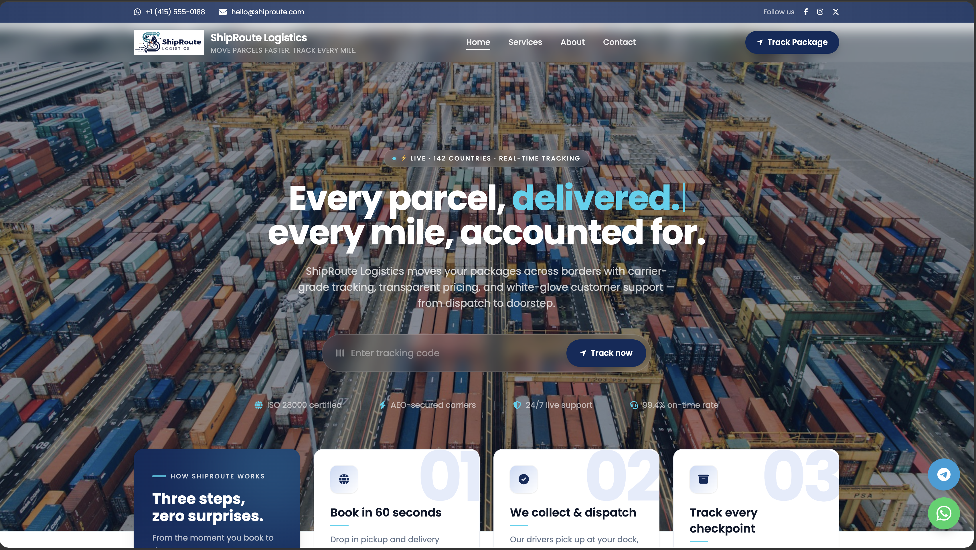 ShipRoute Logistics script preview